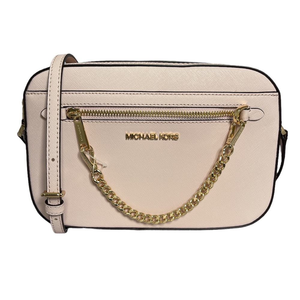 Michael Kors Crossbody Bag Jet Set Large Saffiano Leather Powder blush